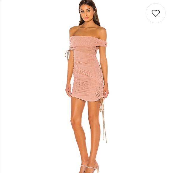 Revolve Majorelle Rushed Dress in Nude - Picture 3 of 3